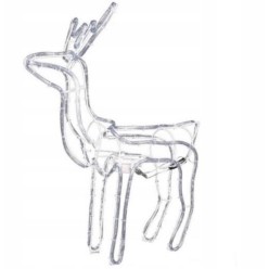 Świecący Duży Renifer z Ruchomą Głową na Boże Narodzenie 110x93cm