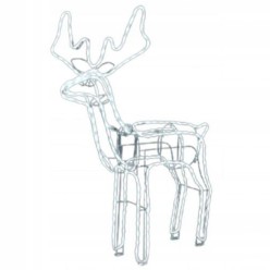 Świecący Duży Renifer z Ruchomą Głową na Boże Narodzenie 110x93cm