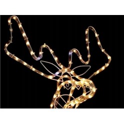 Świecący Duży Renifer z Ruchomą Głową na Boże Narodzenie 110x93cm