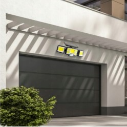 Lampa Solarna Zewnętrzny Kinkiet 192 LED COB Na Ścianę z Pilotem