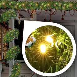 Świąteczna Girlanda Gęsta Łańcuch 300cm + Lampki LED