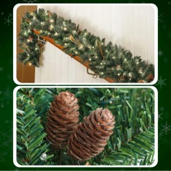 Świąteczna Girlanda Gęsta Łańcuch 300cm + Lampki LED