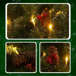 Świąteczna Girlanda Gęsta Łańcuch 300cm + Lampki LED