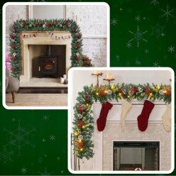 Świąteczna Girlanda Gęsta Łańcuch 300cm + Lampki LED