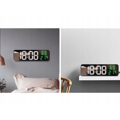 Zegar Budzik Cyfrowy LED Duże Cyfry z Termometrem
