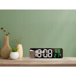 Zegar Budzik Cyfrowy LED Duże Cyfry z Termometrem