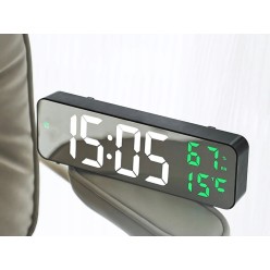 Zegar Budzik Cyfrowy LED Duże Cyfry z Termometrem