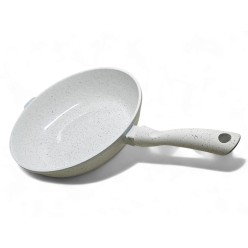 Zestaw Garnków 21 Elementów Marmurkowe Białe z Patelnie z Pokrywkami Akcesoria