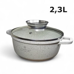 Zestaw Garnków 21 Elementów Marmurkowe Białe z Patelnie z Pokrywkami Akcesoria