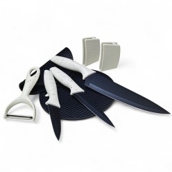 Zestaw Garnków 21 Elementów Marmurkowe Białe z Patelnie z Pokrywkami Akcesoria