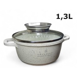 Zestaw Garnków 21 Elementów Marmurkowe Białe z Patelnie z Pokrywkami Akcesoria