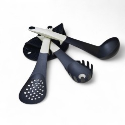 Zestaw Garnków 21 Elementów Marmurkowe Białe z Patelnie z Pokrywkami Akcesoria