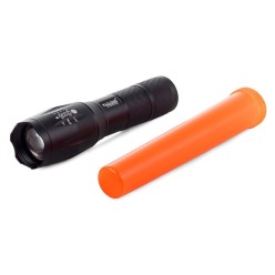 Taktyczna Latarka z ZOOM oraz Lampą Ostrzegawczą Sygnalizacyjną LED CREE