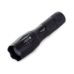 Taktyczna Latarka z ZOOM oraz Lampą Ostrzegawczą Sygnalizacyjną LED CREE