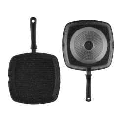 Zestaw Marmurowa Patelnia Grillowa XXL 28x28 + Pokrywa