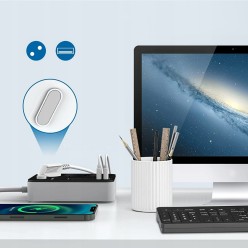 Przedłużacz Listwa Zasilająca 3x230V 6xUSB z Przyciskiem Zasilającym