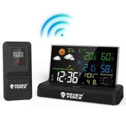 Stacja Pogody Temperatura Wewnątrz i Na Zewnątrz z Higrometr Barometr