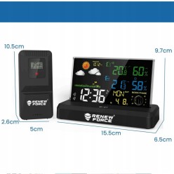 Stacja Pogody Temperatura Wewnątrz i Na Zewnątrz z Higrometr Barometr