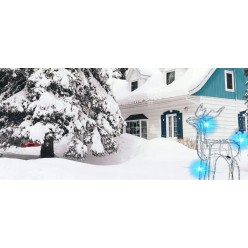 Ogromny Renifer Świecący z Ruchomą Głową Migoczące Diody 11metrów LED