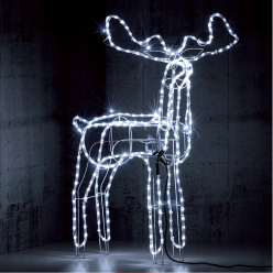 Ogromny Renifer Świecący z Ruchomą Głową Migoczące Diody 11metrów LED