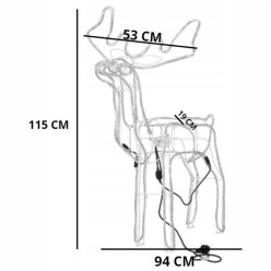 Ogromny Renifer Świecący z Ruchomą Głową Migoczące Diody 11metrów LED