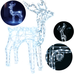Ogromny Renifer Świecący z Ruchomą Głową Migoczące Diody 11metrów LED