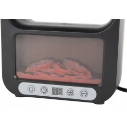 Farelka Biurkowa Przenośna 500W z Pilotem Dekoracja Kominek