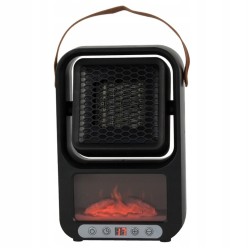 Farelka Biurkowa Przenośna 500W z Pilotem Dekoracja Kominek