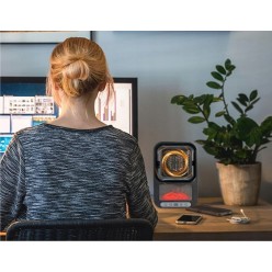 Farelka Biurkowa Przenośna 500W z Pilotem Dekoracja Kominek