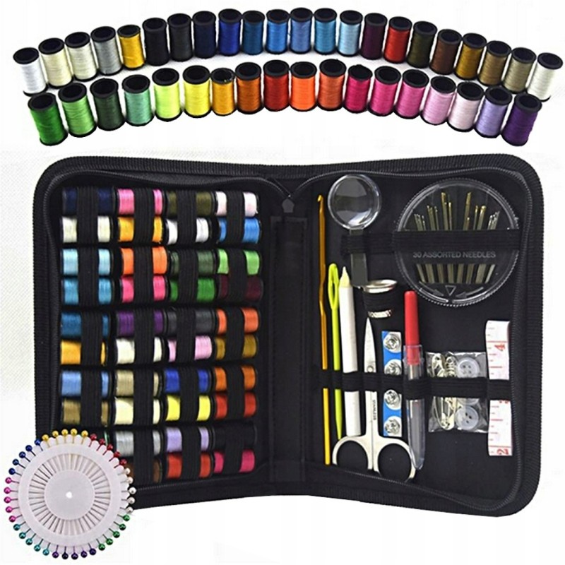 Przybornik Krawiecki Nici Zestaw Do Szycia Zestaw Igły Nici Szpilki Nożyczki Szydełko