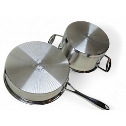 Zestaw Garnków Szlachetnych Stal Nierdzewna 16 Elementów Premium