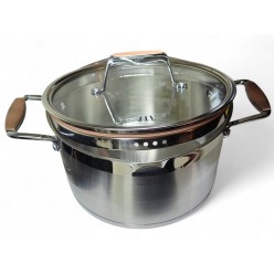 Zestaw Garnków Szlachetnych Stal Nierdzewna 16 Elementów Premium