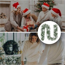 Świąteczna Girlanda Diamentowa Śnieżno Biała Świecąca 100 LED