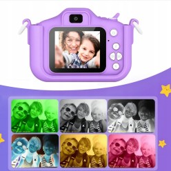 Kopio tuotteesta Aparat Fotograficzny Dla Dzieci Ekran LCD Kamera Gry Różowy