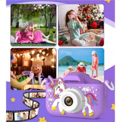 Kopio tuotteesta Aparat Fotograficzny Dla Dzieci Ekran LCD Kamera Gry Różowy