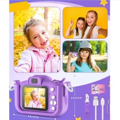 Kopio tuotteesta Aparat Fotograficzny Dla Dzieci Ekran LCD Kamera Gry Różowy