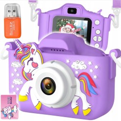Kopio tuotteesta Aparat Fotograficzny Dla Dzieci Ekran LCD Kamera Gry Różowy