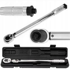 Klucz Dynamometryczny 3/8 7-112nm 370mm z Blokadą Dwukierunkowy z Etui