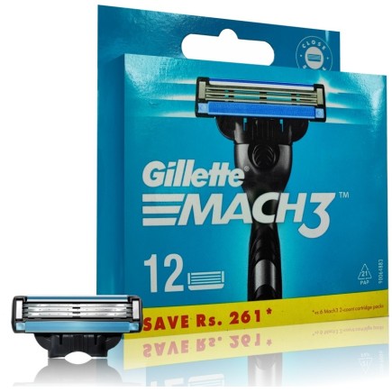 GILLETTE MACH3 GILETTE WKŁADY NOŻYKI OSTRZA 12 SZT