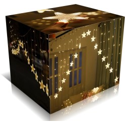 Lampki Choinkowe Kurtyna Girlanda LED Gwiazdki Ciepłe 136 punktów