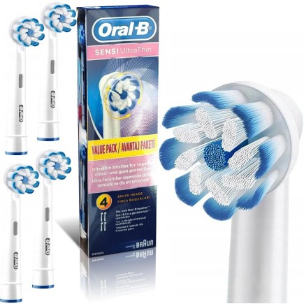 Szczoteczki Końcówki ORAL-B Sensitive Ultra Thin Oryginalna 4szt