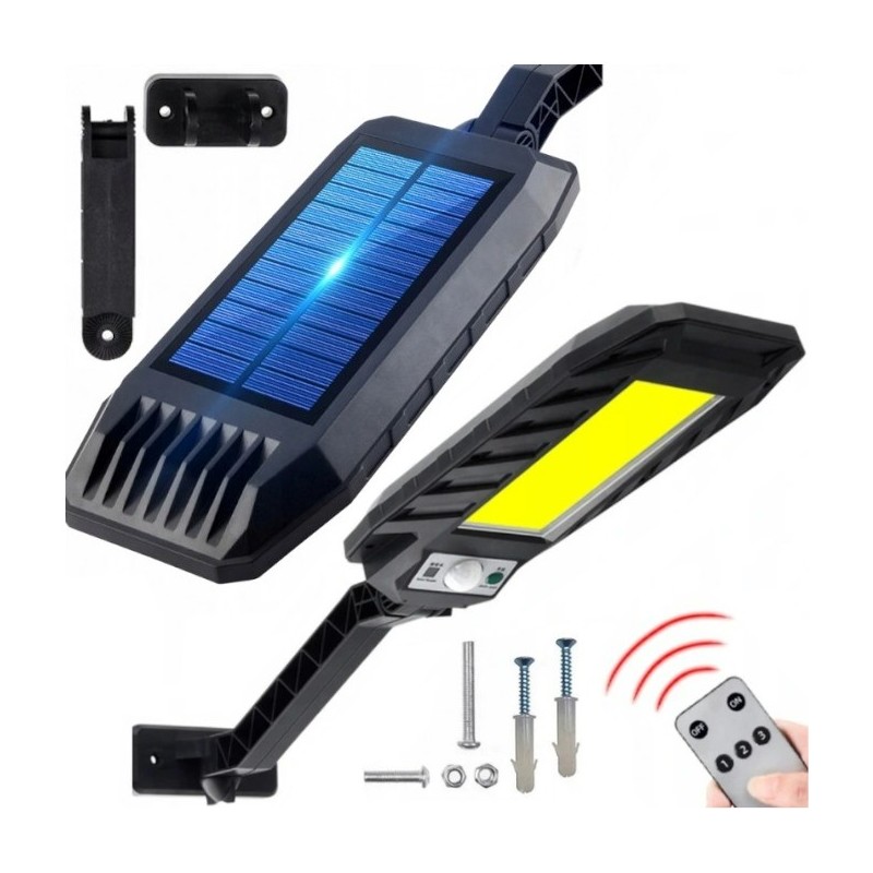 MOCNA LAMPA SOLARNA ŚCIENNA LATARNIA 180 LED COB