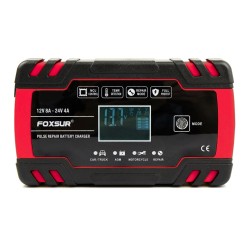 Samochodowy Prostownik Do Samochodu Motocykla 12/24V Z Wyświetlaczem