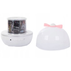 2w1 Projektor Gwiazd Lampka Nocna Różne Wzory Rotacyjna