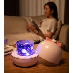 2w1 Projektor Gwiazd Lampka Nocna Różne Wzory Rotacyjna