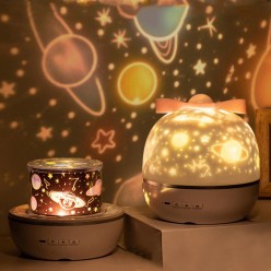 2w1 Projektor Gwiazd Lampka Nocna Różne Wzory Rotacyjna