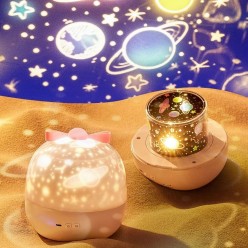 2w1 Projektor Gwiazd Lampka Nocna Różne Wzory Rotacyjna