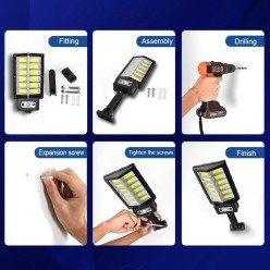 Elewacyjna Lampa Solarna Funkcja Stałego Świecenia