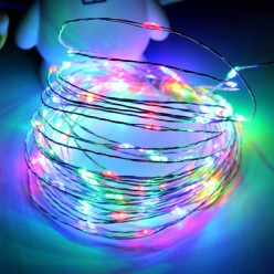 Lampki Choinkowe Świecący Drucik 100 LED kolorowe