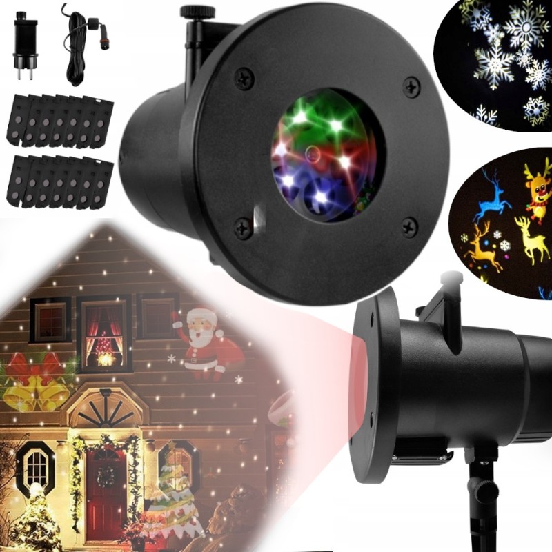 Projektor LED Na Dom świąteczny 12 slajdów motyw Boże Narodzenie